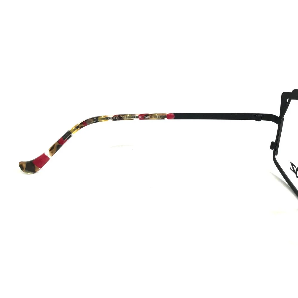 BOZ Eyeglasses Frames OCTO 0082 Matte Black Red Butterfly Full Rim 53-16-140